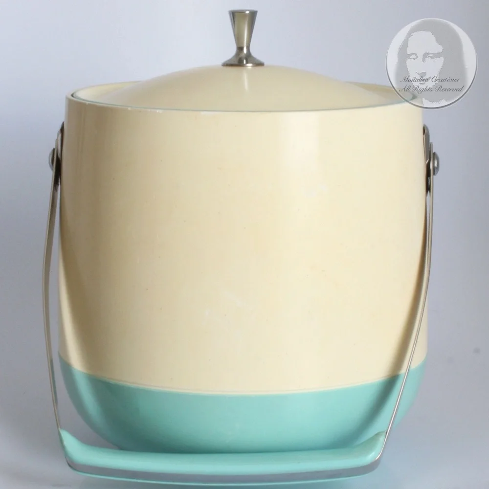 Mid Century Modern Ice Bucket Barware MCM Space Age Vintage 70s Home Decor